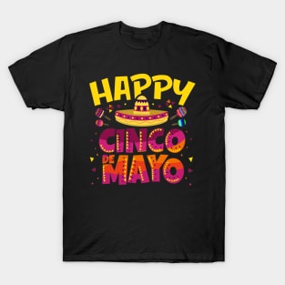 Happy Cinco de Mayo Mexican Sombrero Gift T-Shirt